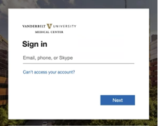 Sign in with VU email